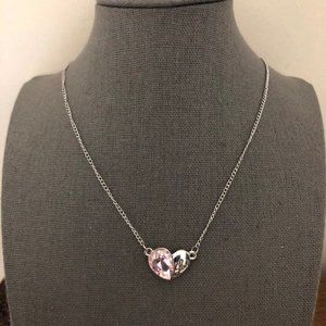 3/$25 ** Pink Swarovski Elements heart necklace